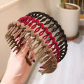 Fashion Flocking Wave Shaped Non-Slip Hair Hoop All-match Velvet Hair Band Headband For Women Girl Hair Accessories Headwear Cologo. 
