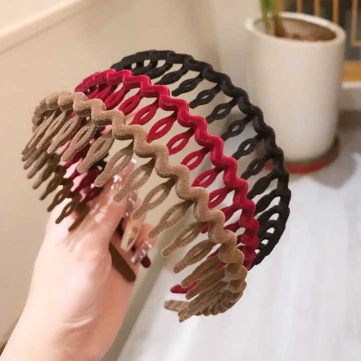 Fashion%20Flocking%20Wave%20Shaped%20Non-Slip%20Hair%20Hoop%20All-match%20Velvet%20Hair%20Band%20Headband%20For%20Women%20Girl%20Hair%20Accessories%20Headwear%20Cologo%20-%20Image%203