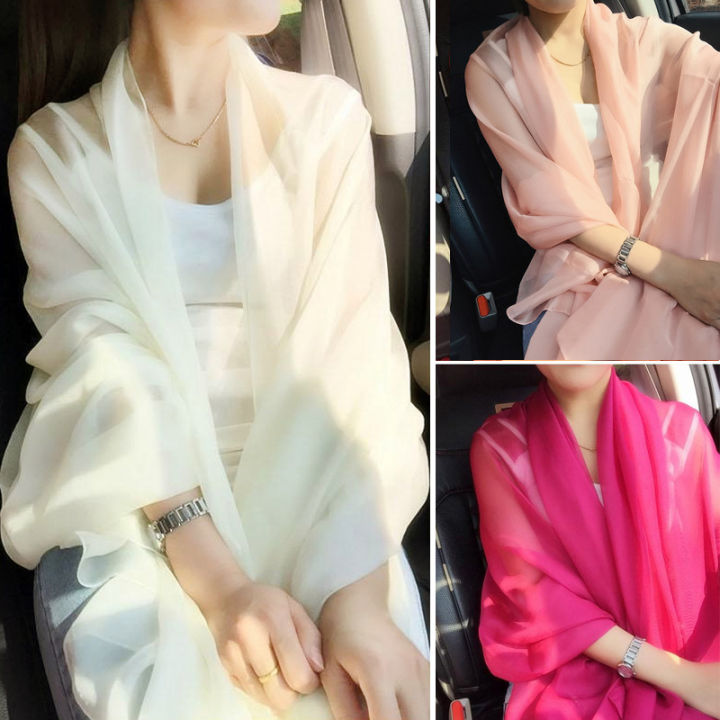 Chiffon Bolero For Women Femme 190*130cm Shrug For Wedding Dress Long Scarf  Bridal Shawls For Evening Party Dress Cape | Daraz.com.bd