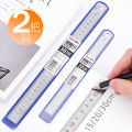 Deli Metal Steel Ruler 15 / 20 / 30cm Small Steel Ruler Thickened Long Measuring Stationery for Students. 