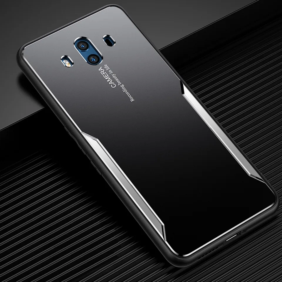 For Huawei Mate 10 Pro Electroplated Metal Back Panel Soft TPU - Main Image