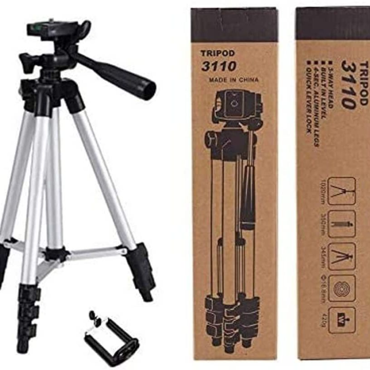 Tripod 3110 & 3120 Camera Stand with Phone Holder Clip TikTok Stand