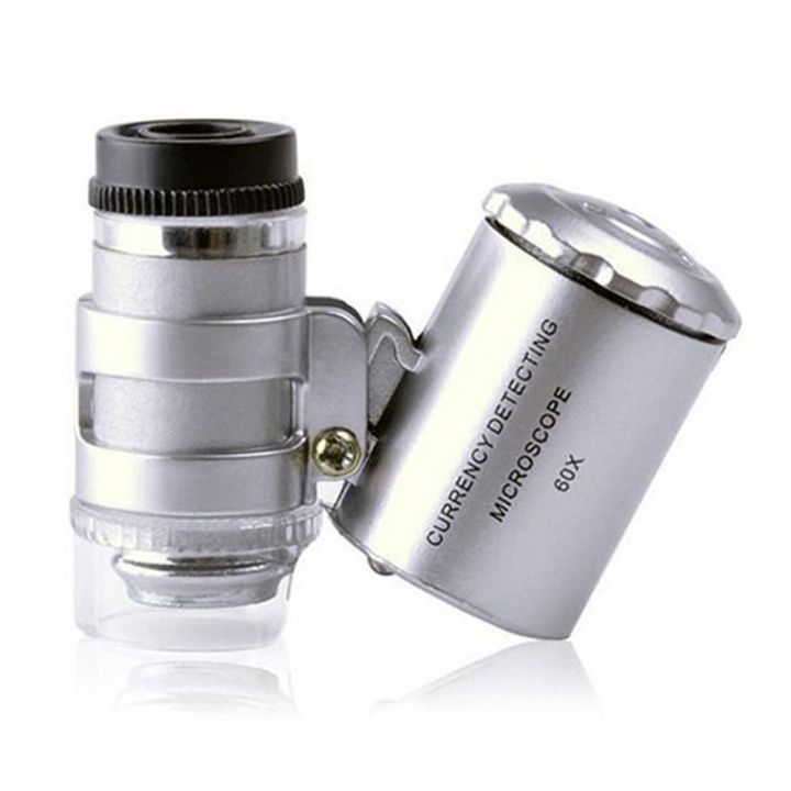 【Hottest Trends】 Professional HD Handheld Magnifying Illuminated Microscope 60X Jeweler Magnifier