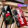 Casinglee for OPPO A16 Case Protector Mirror Couple Back Cover SUP Supreme Design OPPO A16 case cover For girls and Boys.