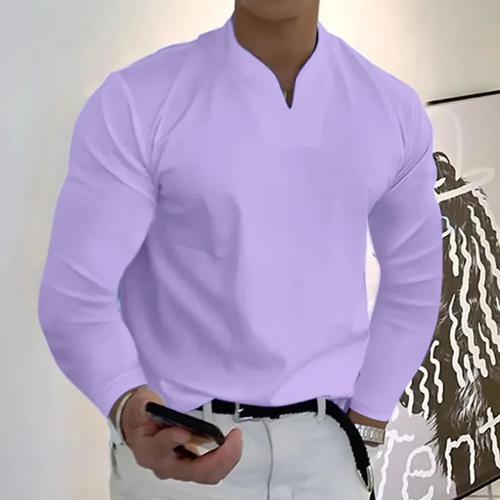 Casual%20V-Neck%20Solid%20Tees%20Men%20Shirts%20Long%20Sleeves%20Pullover%20Colorfast%20Autumn%20Trendy%20Shirts%20Oversized%20Tops%20Men%20Clothes%20Streetwear%20-%20Image%207