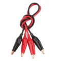 1Pair- Mini Battery Clips Test Leads 45cm Cables Length Double Ended Head Jumper Wire Clip . 