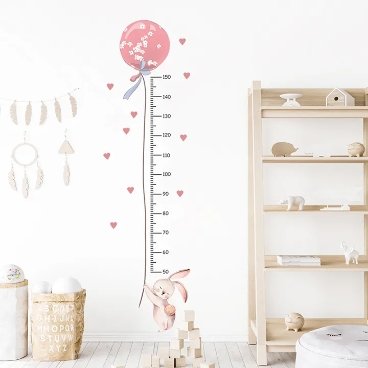 Balloon%20Rabbit%20Wall%20Stickers%20For%20Baby%20Girls%20Room%20Kids%20Room%20Height%20Ruller%20Grow%20Up%20Chart%20Height%20Measurement%20Wall%20Decals%20-%20Image%204