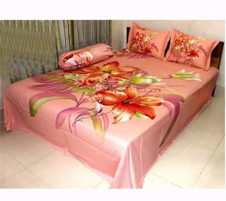 Multicolor King Size Bed Sheet Set - Experience The Comfort Of Our Premium Cotton Bed Sheet With Matching 2 Pillow Covers - Durable Luxury