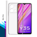 For Vivo Y22 - Reinforced Shockproof Cushion Back Clear Hybrid Transparent Sof Silicon Back Cover Casing.