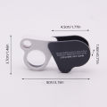 Foldable Diamond Jewelry Magnifying Glass Dual Lens 30X 50X Pocket Loupe Magnifier Magnifying Tools for Gems Jewelry Identifying.