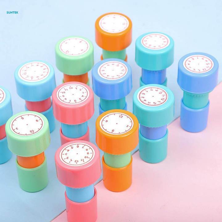 Clock%20Stamp%20Set%20Self%20Inking%20Clock%20Stamps%20Teaching%20Aids%20Learning%20Educational%20for%20Albums%20and%20Scrapbooks%20Grading%20Prizes%20Preschool%20Children%20Kids%20-%20Image%204