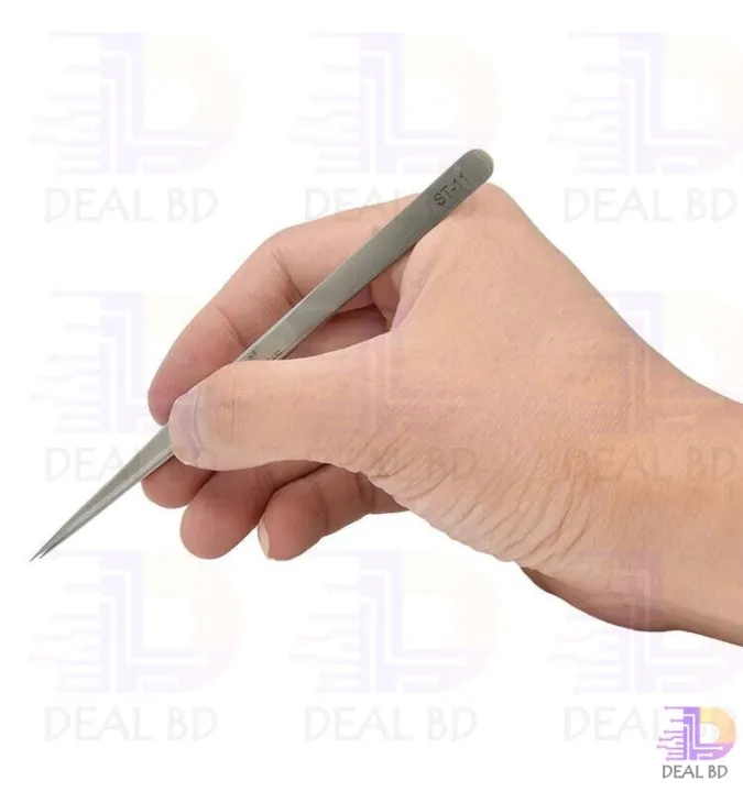 Tweezer%20ST-11%20Professional%20Advanced%20Tweezers%20Straight%20Heavy%20Duty%20Tweezers%20Eyebrow%20Tweezer%20Hair%20Beauty%20Slanted%20Stainless%20Steel%20ST-11%20Tweezer%20Tools%20Sets%20-%20Image%203