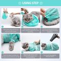 Cat Bathing Bag Mesh Cat Grooming Shower Bag Adjustable Cat Washing Bag Cat Bath Clean Bag Anti Scratch For Pet Nail Trimming. 