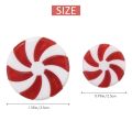 50 Pieces Christmas Garland Candy Swirl Garland Ornament Red and White Candy Plastic Tree Candy Decoration for Xmas.