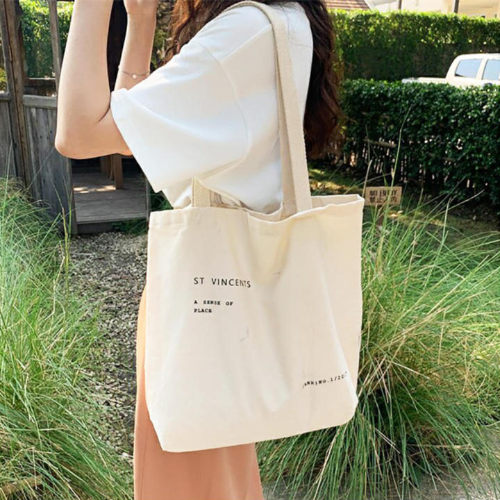 Women's Casual Handbag Reusable Bag Literary Handbag Designer Handbag Ins Cloth Bag Canvas Totes Shoulder Bag