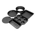 6x Baking Mold Set Loose Bottom Anti Stick Carbon Steel Cake Pizza Bread Pan HG. 