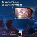 Salange 4K Projector K2 Smart Android11 Built-in Battery Bluetooth Speaker WIFI Auto Focus Keystone Free-Style for Outdoor Movie. 