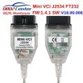High Quality Mini VCI V18.00.008 FT232RL For Toyota Diagnostic Cable Tis Techstream J2534 OBD2 Mini-VCI-J2534 Diagnostic Scanner.