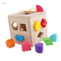 Geometric Blocks Sorting Box Puzzle Geometric Block Sorting Shape Sorter Toy for Party Favors. 