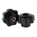2 Pcs M10 Female Thread Nuts 50mm Plastic Star Head Clamping Knob Grip with M8 x 50mm Diameter Thread Clamping Star Knob. 
