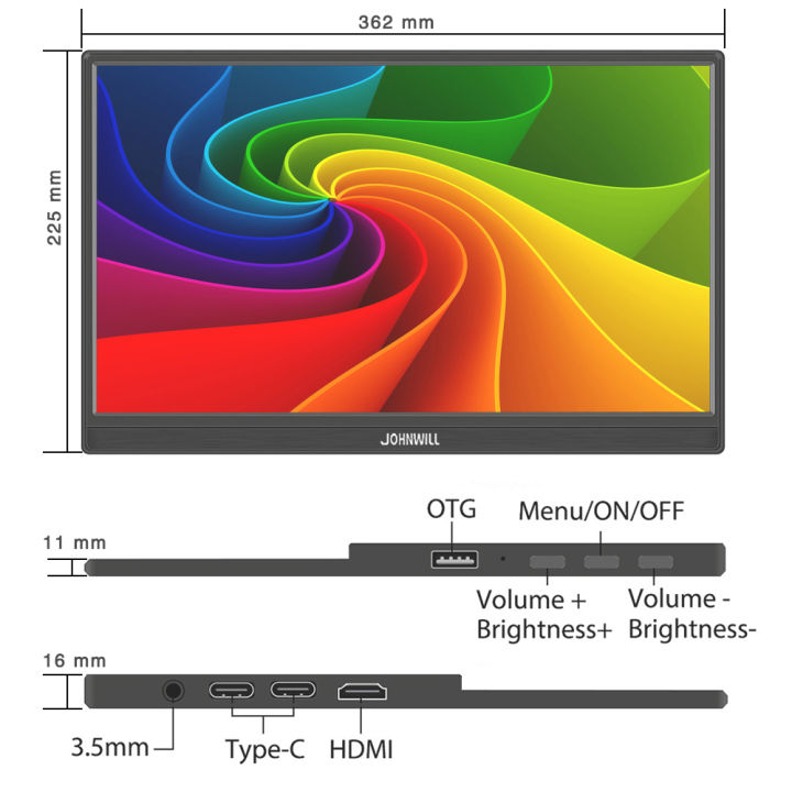 Computer%20Monitor%2015.6/14%20Inch%20Portable%20Monitor%20Touchscreen%201080P%20IPS%20Panel%20Display%20For%20PC%20Gamer%20HDMI-Compatible%20Switch%20Laptop%20-%20Image%204