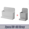 Wall Mounted Phone Holder Storage Box Strong viscosity Home office Small item storage rack kitchen accessories goods shelves. 