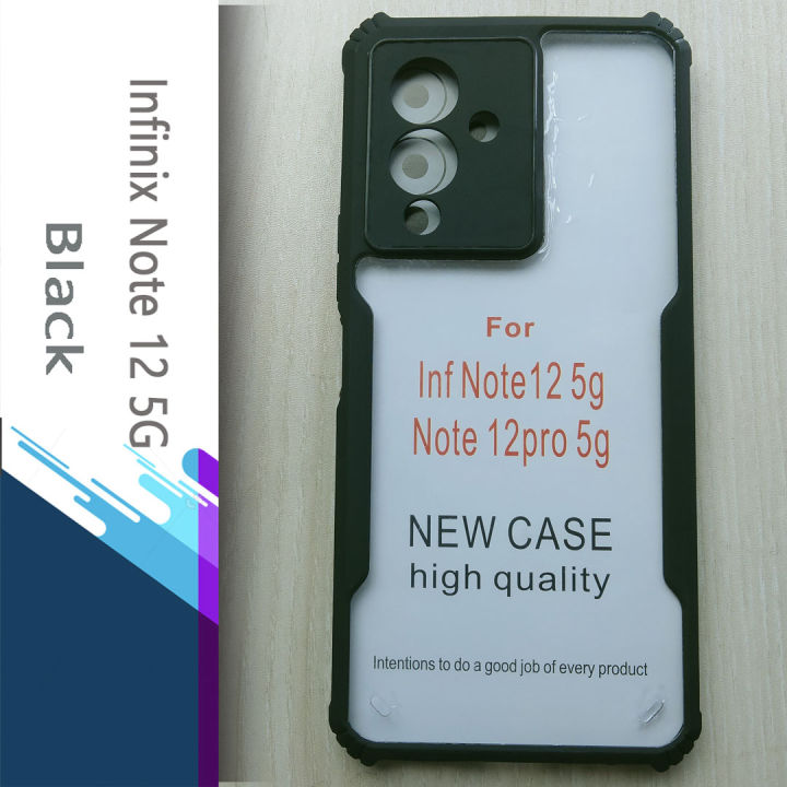 For%20Infinix%20Note%2012%205G%20-%20Transparent%20Silica%20Gel%20Matte%20ShockProof%20Slim%20Thin%20Back%20Cover%20Phone%20Case%20With%20Bumper%20-%20Image%202