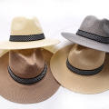 Wide Brim Straw Hat Leisure Summer Cap Jazz Panama Fedora Fashion Travel Leisure Sun Hat For Women Men Style. 