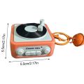 【Free Returns】 Portable Retro Recorder Keychain Can Record And Play Music Musical Instrument Music Key Chain Holder Mini Audio Music Box Pendant. 