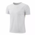 Sublimation Blank Quick Dry White T-shirt Summer Man Unisex O-neck Short SleeveTshirt Sports Clothing for Kids Adults Polyester.