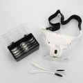 5 Lens Adjustable Headband Magnifying Glass Magnifier With LED Light lamp Magnifying Glasses For False Lashes Eyelash Extension FeeoiF.