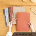 Plastic Material Folder Portable Transparent Waterproof File Organizer Reusable A4 Size Storage Bag for Office Use Student. 