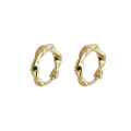 【Deal】 1Pair Geometric Irregular Twisted Mobius Hoop Earrings For Women Simple Geometric Circle Silver Color Earring Party Gift Fashion Jewelry. 