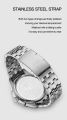 NAVIFORCE 9203 Business mens watches stainless steel strap with Day Quartz Wristwatches-Silver.