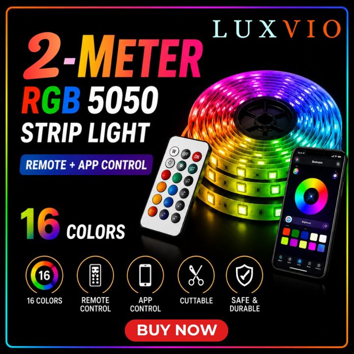 2Meter(6.56%20Feet)%20RGB%20LED%20Strip%20Lights%205050%20Remote%20Plus%20App%20Control%20Smart%20Music%20Sync%20LED%20Lights%20for%20Bedroom,%20Gaming%20&%20Party%20Decoration%20-%20Image%202