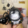 Creative Bear Keychain Starry Cute Small Night Light Keychain Kawaii Light Up Astronaut Keychain for Car Accessory Backpack.