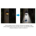 Migeet Portable Delicate Outdoor Waterproof Wall Lamp Half Hexagon Solar Blaze Human Body Induction Mode Wall Lamp.