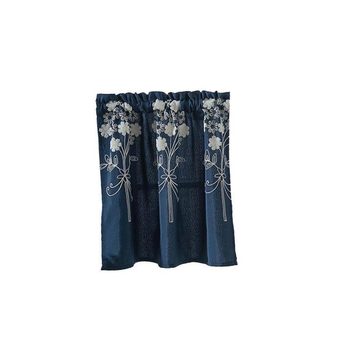 1 Panel Floral Blackout Half Window Covering Cafe Curtains Short Tier Curtains Drapes for Kitchen