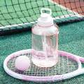 Portable Water Bottle Marker Wide Mouth Drinking for sports Running 1500ml Pink. 