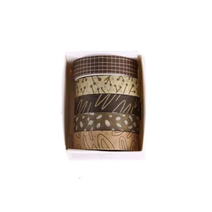 DIY Double Transparent PVC Vintage Washi Tapes Journal Stationery School Supplies Scrapbooking Washi Tape Set Gift Sticker Autumn Stationery Masking Tape