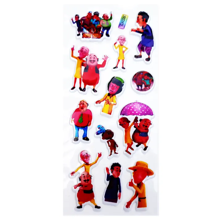 Stickers%20Kids%203D%20Puffy%20Favourite%20Motu%20Patlu%20Cartoon%20Character%20Stickers%20-%20Image%207