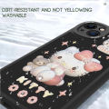 Hontinga for Samsung Galaxy A33 5G Back Cover PU Leather Cute Kitty Phone Case Soft Silicone Edge Mobile Cover. 
