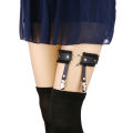 Lace Leg Garter Elastic Rock Heart Leg Harness For Women Girls Black Goth Thigh Garter Belt Kawaii Fashion Accessories.