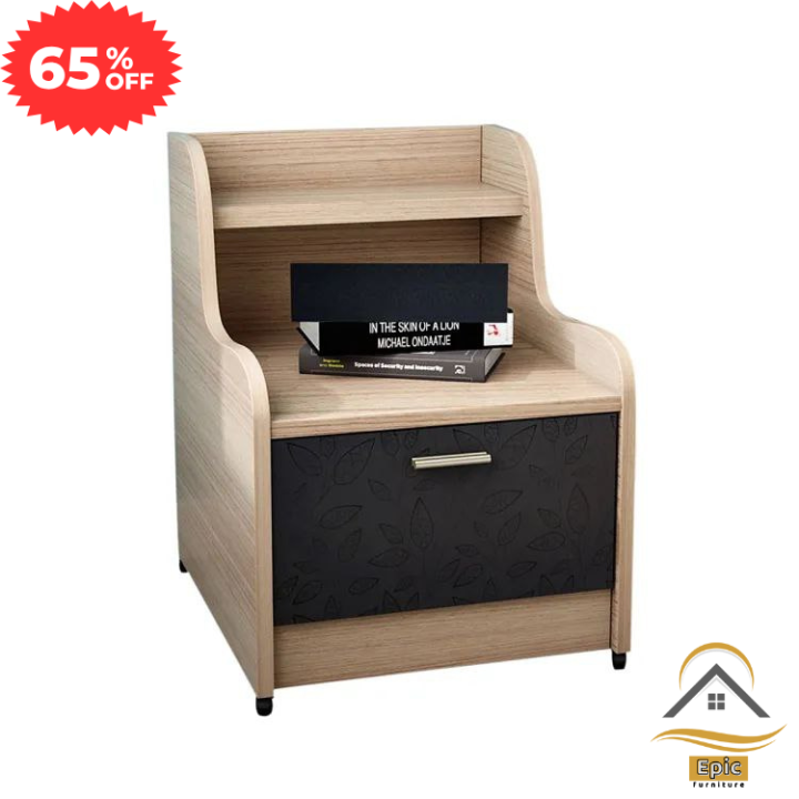 Bed Side Table with Two Large Drawer [Size- L16 + W16 + H24] Inch ...