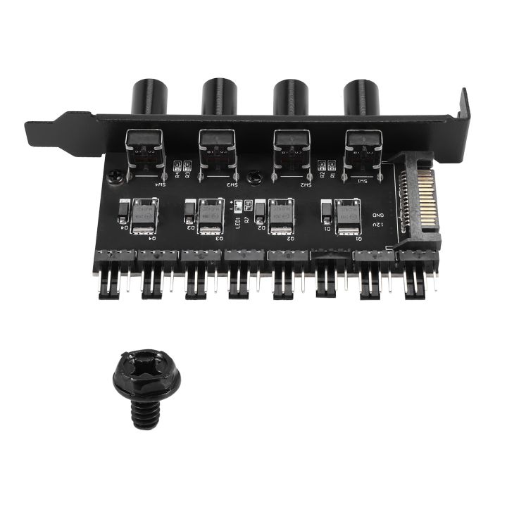 Pc 8 Channels Fan Hub 4 Knob Cooling Fan Speed Controller 12V | Daraz ...