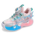 Girls' Shoes Fall/Winter 2024 New Fleece Warm Kids Sneakers for Elementary and Middle School Students Princess Running Shoes.