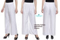 China linen solid color plazzo pant for woman.