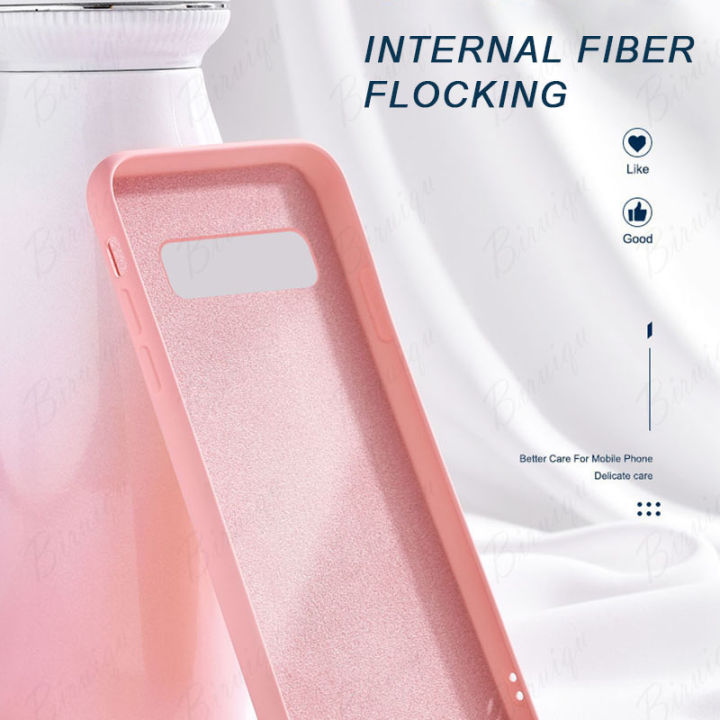Biruiqu%20For%20Samsung%20Galaxy%20S10%20Plus%20S10+%20Case%20Liquid%20Silicone%20Soft%20Rubber%20Shockproof%20Cover%20-%20Image%204