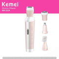 Kemei _Km-3024 Multifunctional 4 In 1 Rechargeable Woman Body Shaver Eyebrow Nose Trimmer Set - Trimmer - Trimmer - Trimmer. 