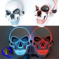 New Atmosphere Props Party Mask LED Skull Men and Women Mask Halloween Mask Horror Ghost Head. 